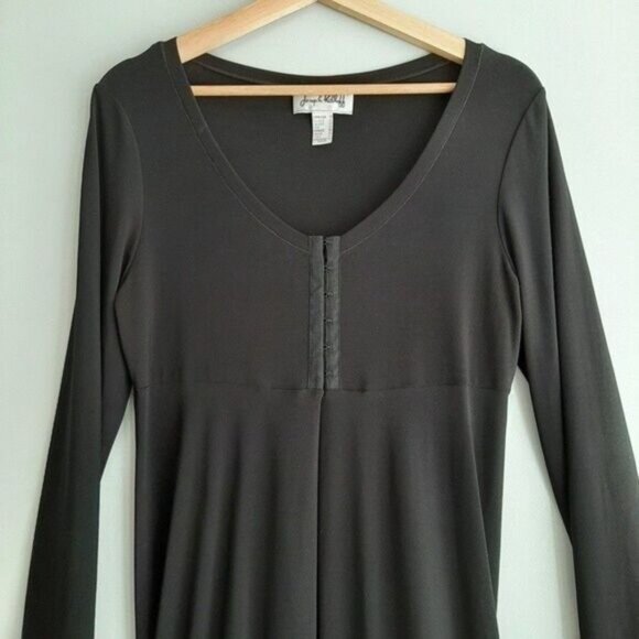 JOSEPH RIBKOFF Light Fabric Cardigan Black Twist Hem Sz 8 - Picture 3 of 9